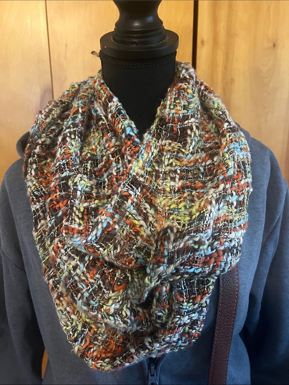 Multi-Color Knit Infinity Scarf - Women Accessories